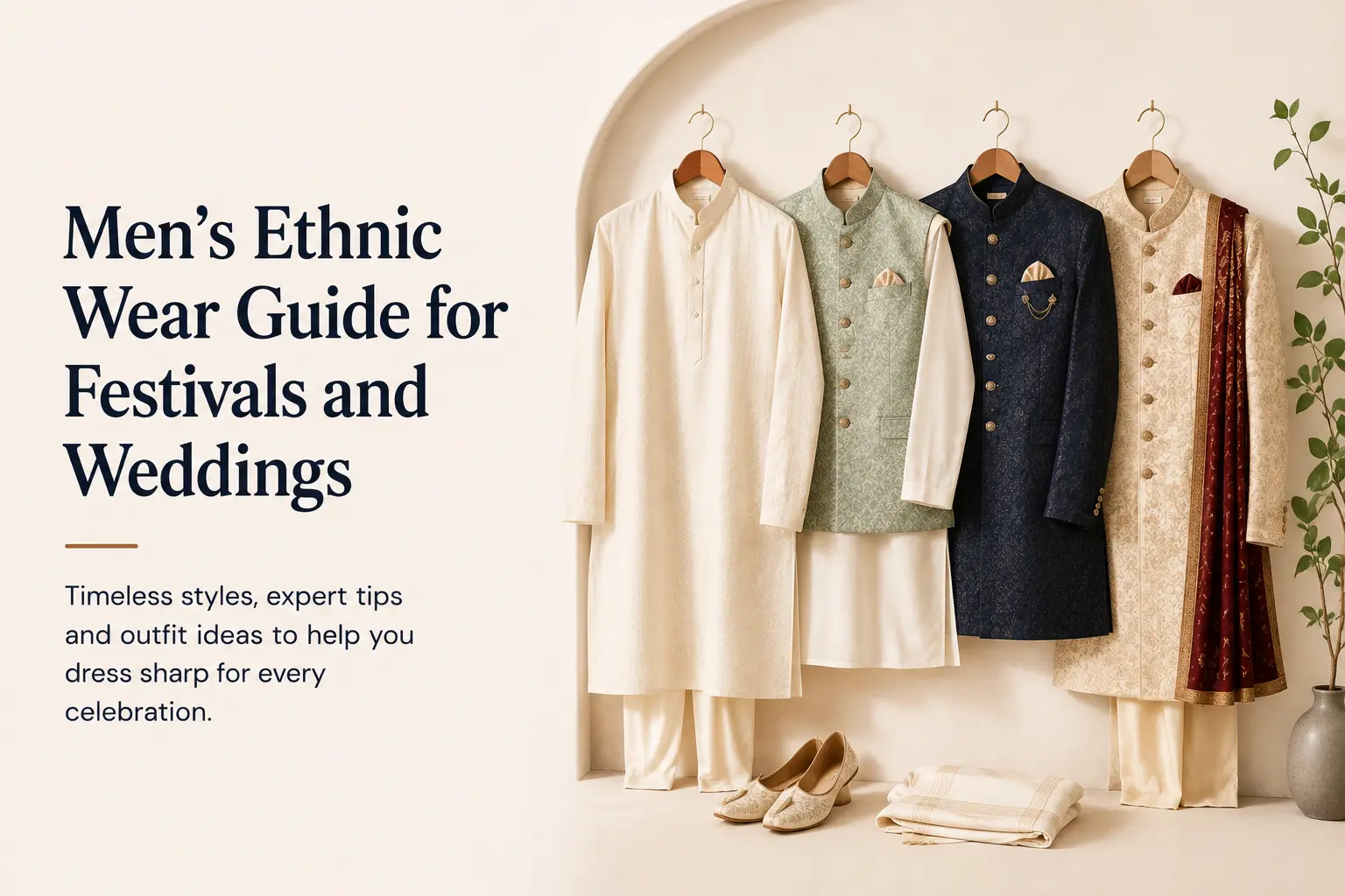Illustrated cover for men's ethnic wear guide