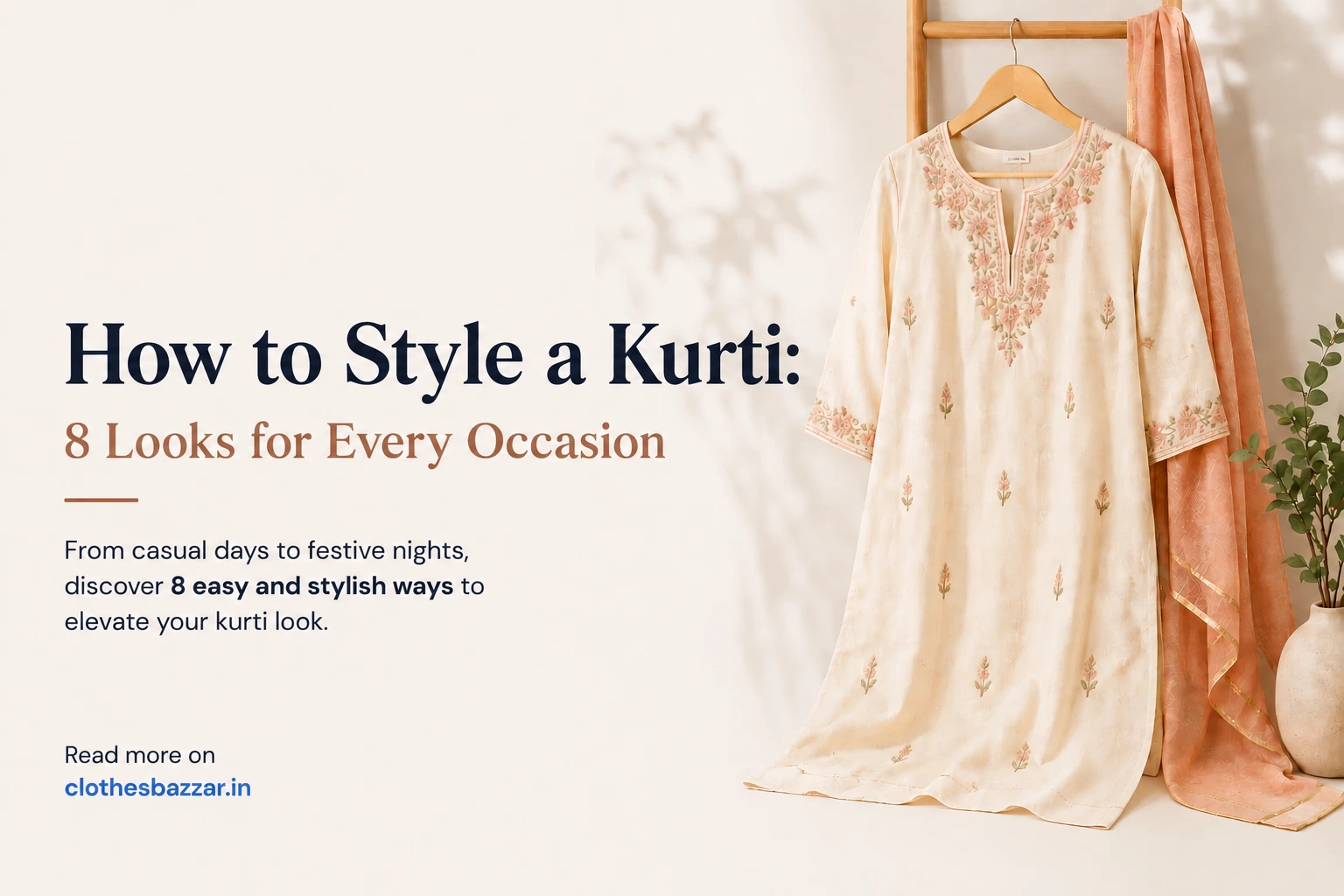Illustrated cover for how to style a kurti