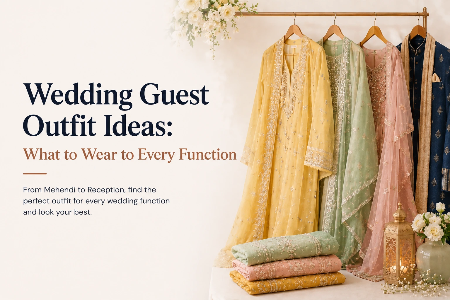 Illustrated cover for wedding guest outfit ideas